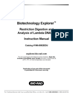 Restriction Digest and Analysis of Lambda DNA Kit Manual PDF