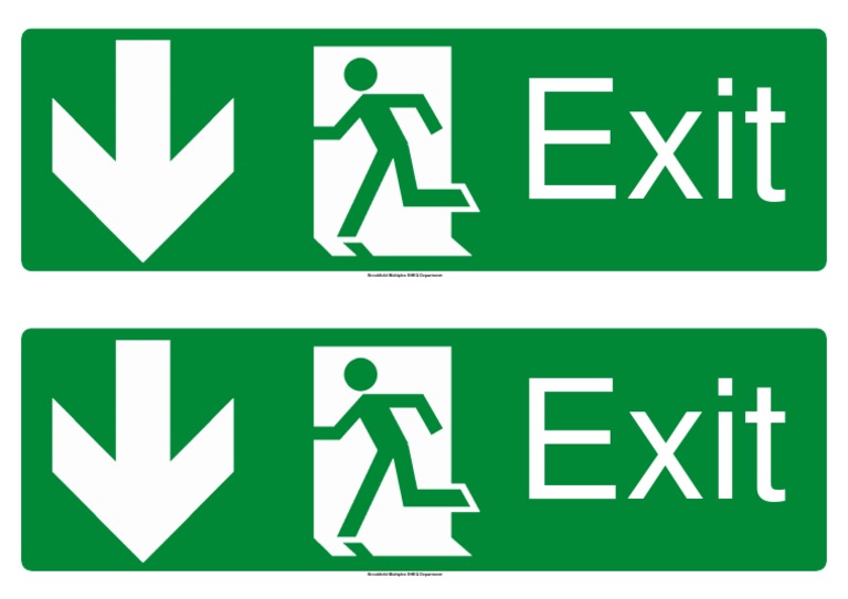 09 Safety Poster - Exit PDF | PDF