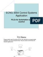 Ecng 3004 Control Systems Application: Plcs For Automation and Control