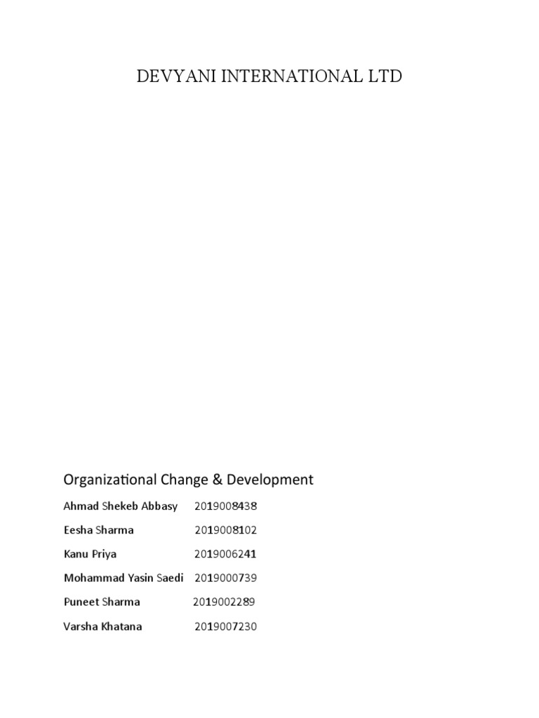Devyani International LTD | PDF | Human Resources | Employment