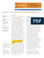 Mapping Chinese Language Learning Outcomes in Grades K-12