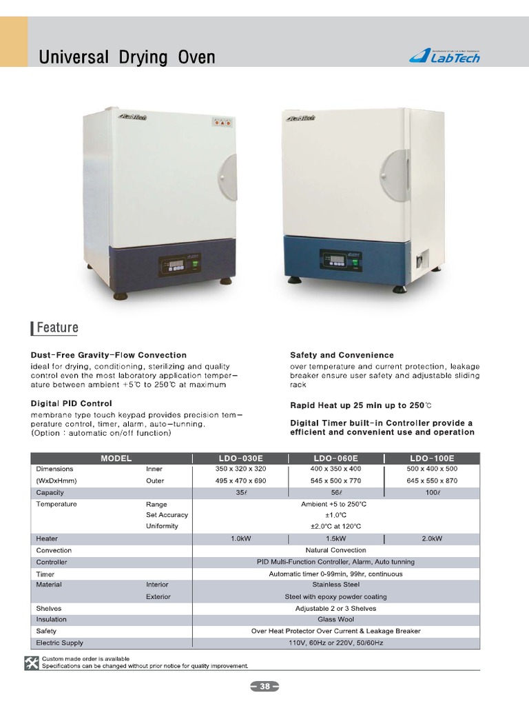 Drying Oven (Labtech) -ī ޷α PDF | PDF
