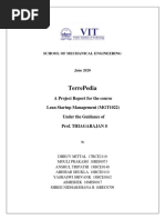 Terrepedia: A Project Report For The Course Lean Startup Management (Mgt1022) Under The Guidance of Prof. Thiagarajan S