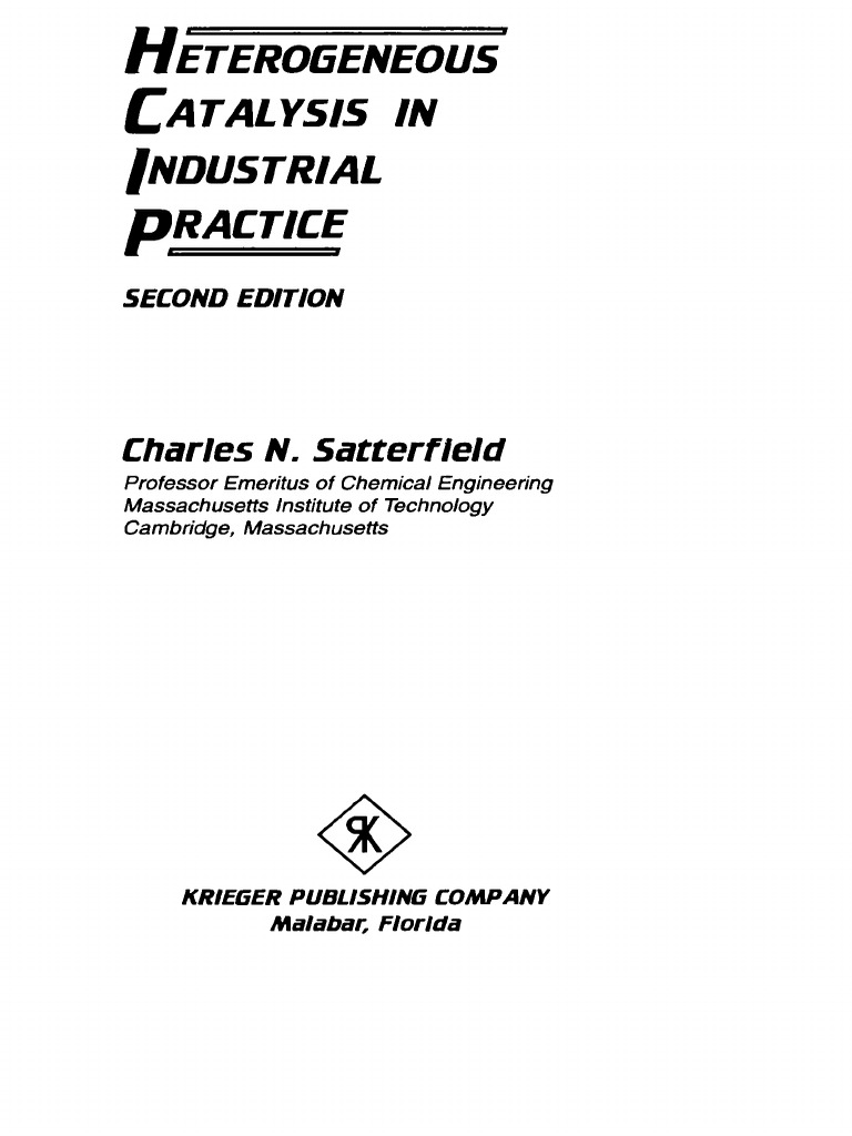 Heterogeneous Catalysis in Industrial Practice PDF | PDF