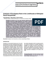 Analysis of Eucalyptus Role in The Livelihoods of Ethiopian Rural Households