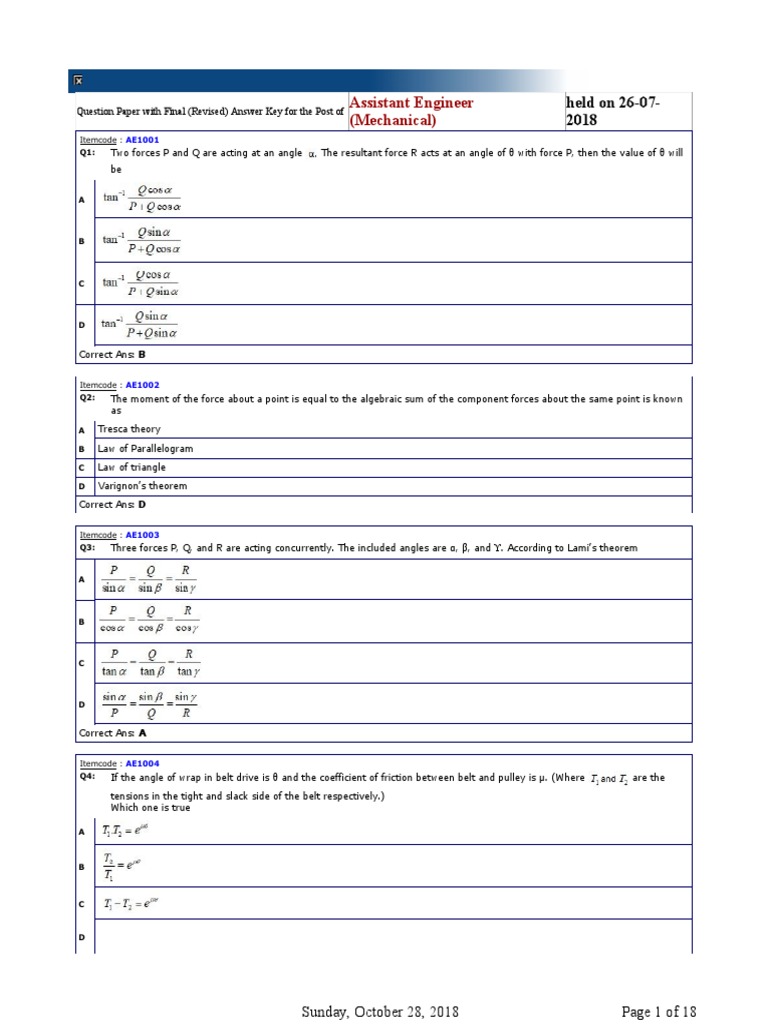 AE (Mechanical) Exam Papers PDF eBook-Assistant Engineer (Mechanical) Exam PDF eBook: Previous Years' Papers Of Various States With Answers visual data 7