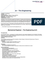 Mechanical Engineer - Tire Engineering (M/F)