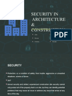 Security Needs Assessment in Architecture & Construction