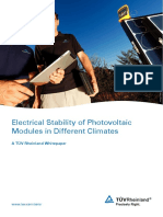 Electrical Stability of Photovoltaic Modules in Different Climates