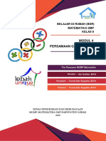 Modul 4 Persamaan Garis (Matematika 8)