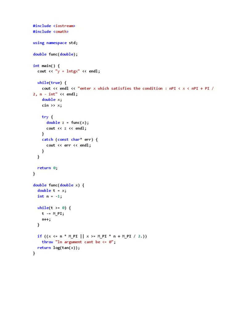 C++ Program to Calculate Logarithmic Function | PDF
