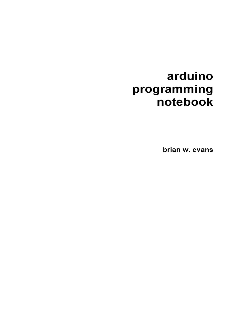 Arduino Notebook v1 1 PDF | PDF