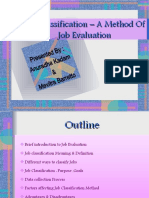 Job Classification - A Method of Job Evaluation