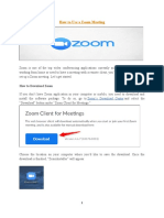 Zoom Meeting Guide