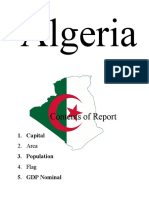 Algeria: Contents of Report