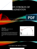 Strokes of Badminton