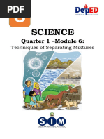 SCIENCE6 - Q1 - MOD6 - Techniques of Separating Mixtures (AutoRecovered)