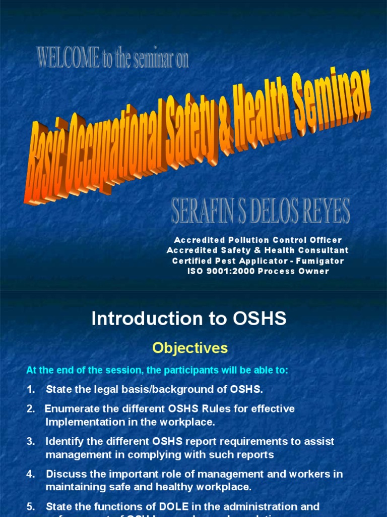 Overview of OSHS Legislation in the Philippines | PDF | Occupational ...