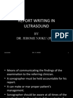 Report Writing in Ultrasound