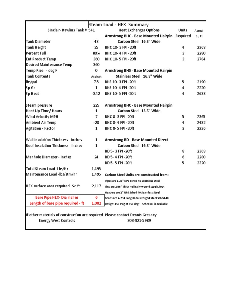 Tank Heating Calculator PDF Fuel Oil Mechanical Engineering