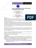 Design, Fe Analysis & Optimization of Fork Truck Lift of Automated Guided Vehicle