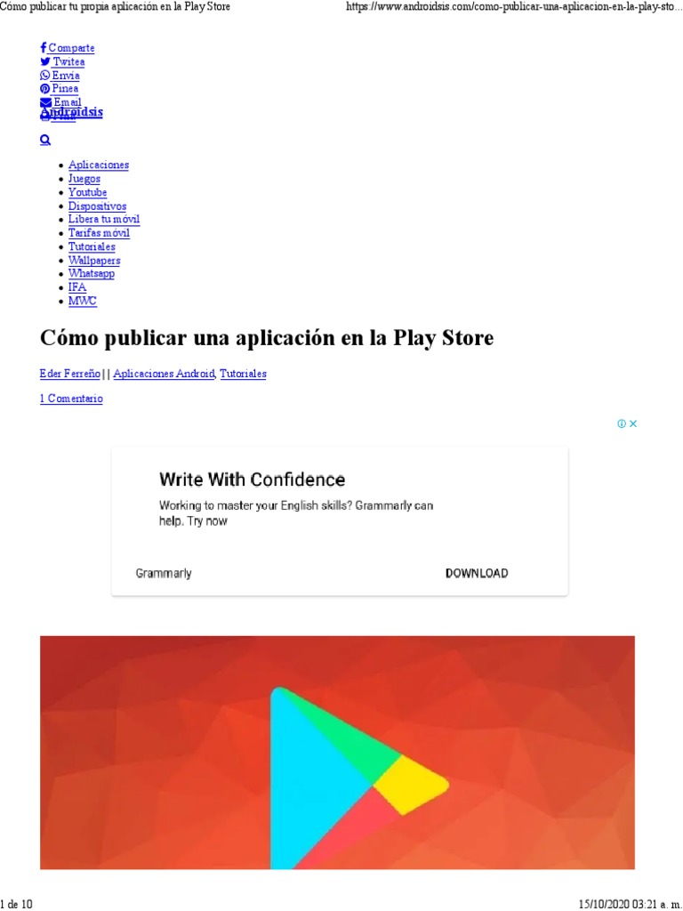 Publicar tu app en Google Play | PDF | Google Play | Aplicación movil