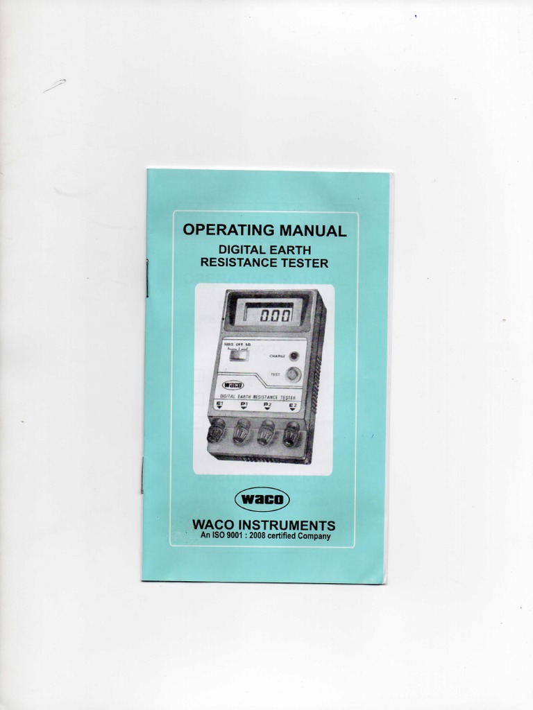 Earth Resiatance Tester Catalogue - Waco001 | PDF