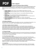 Problem Solving With Computer: Introduction To Software System Development Lifecycle (SDLC)