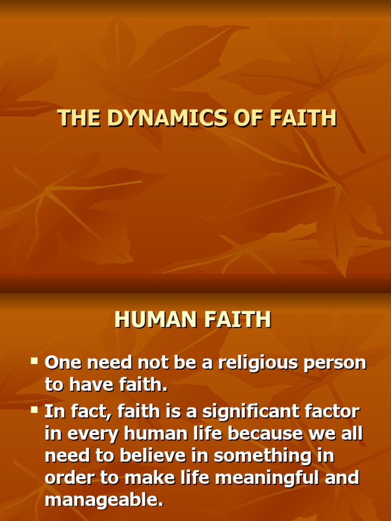 Dynamics of Faith PDF Revelation Faith