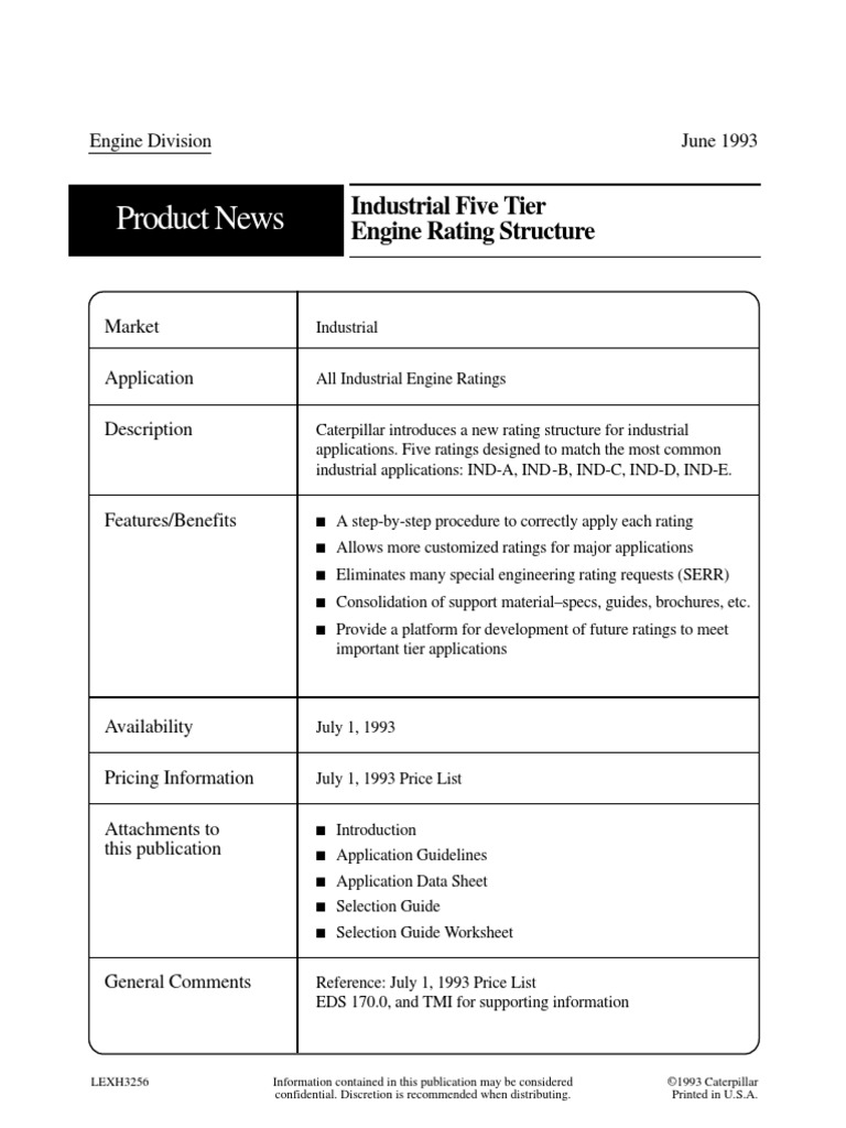 Product News: Industrial Five Tier Engine Rating Structure | PDF ...