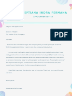 Application Letter - Septiana Indra Permana PDF