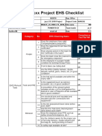 Project EHS Checklist