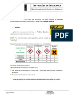 Instruções de Seg Manusea. Produtos Quimicos