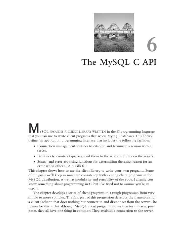 MySQL C API: Building Client Programs | PDF | Library (Computing ...