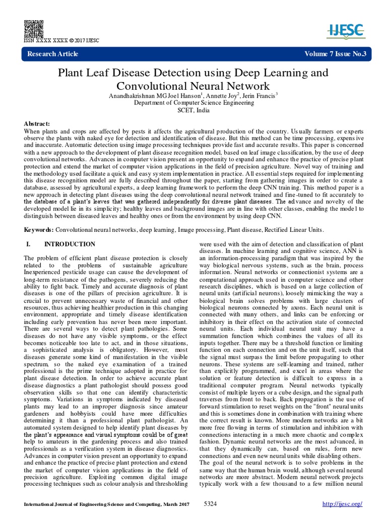 Plantleaf Disease Detection PDF | PDF | Artificial Neural Network ...