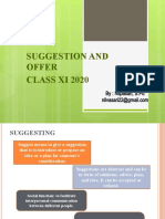 Suggestion and Offer Class Xi