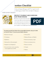 Disease Prevention Protect Yourself Everyone Else Checklist