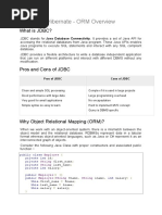 Hibernate - ORM Overview: What Is JDBC?