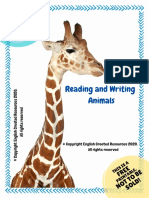 Reading Comprehension Animals Copyright English Created Resources PDF