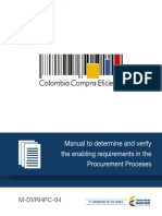 Manual To Determine and Verify The Enabling Requirements in The Procurement Proceses