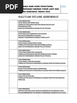 Salutasi Majlis Apresiasi Pdf