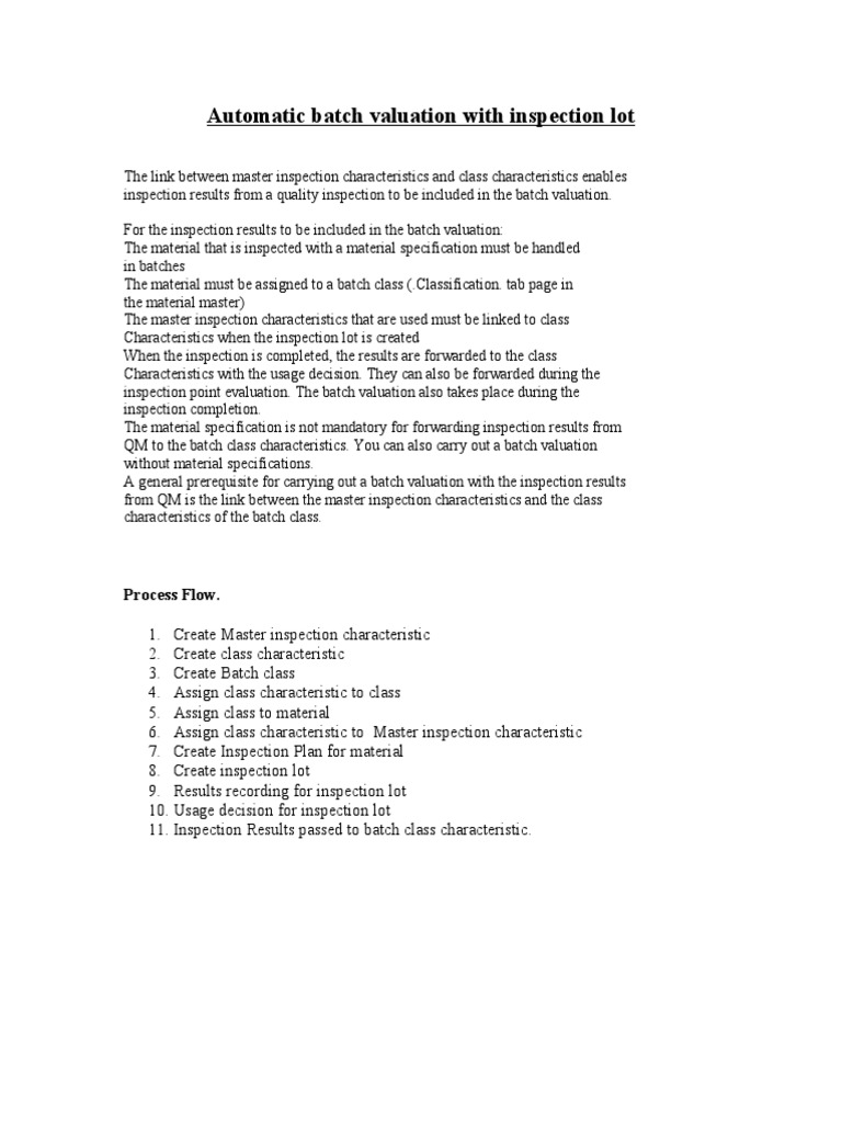 Batch Valuation with Inspection Results | PDF