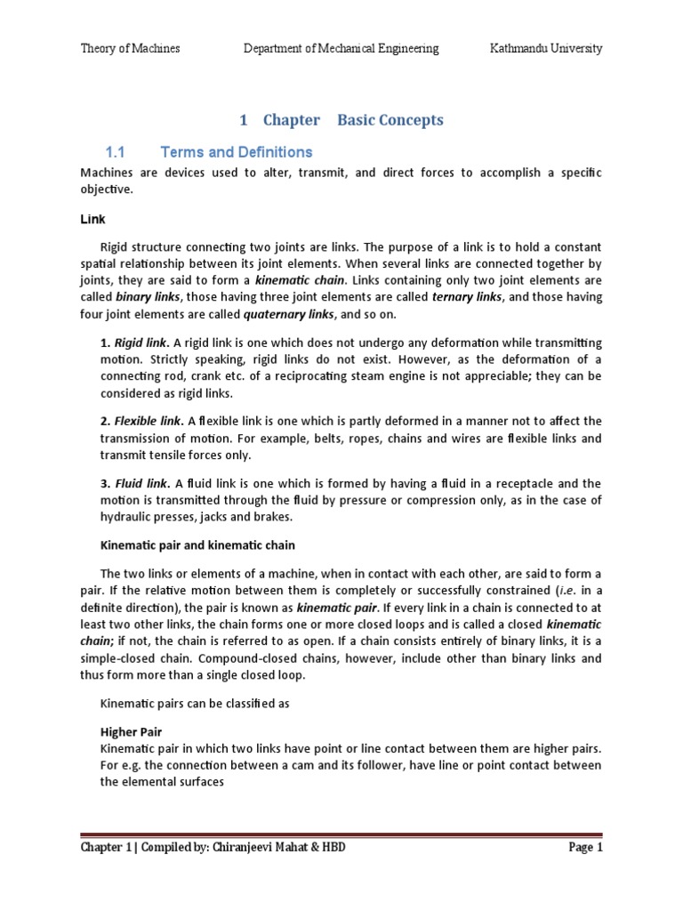 1 Chapter Basic Concepts: 1.1 Terms and Definitions | PDF | Machines ...