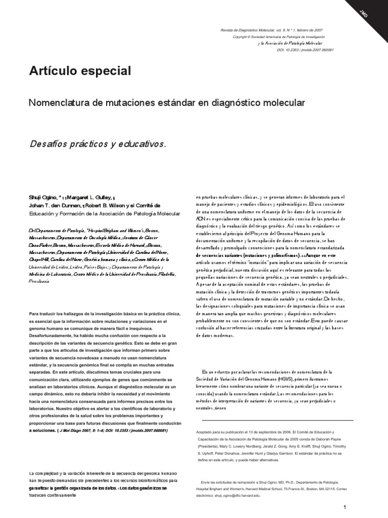 Mutaciones en Es | PDF | Gene | Mutación