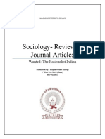 Journal Article Review - The Rationalist Indian