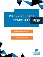Press Release Template: Download Now (Word