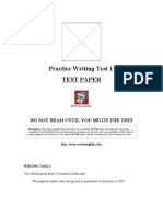 Practice Writing Test 1 Test Paper: Do Not Read Until You Begin The Test
