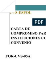 Formato de carta de compromiso con convenio