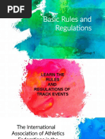 Basic Rules and Regulations: Group 1