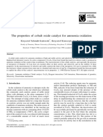 The Properties of Cobalt Oxide Catalyst For Ammonia Oxidation Szalowki Et Al. Appl. Catal. 1998